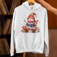 Snowman Reading Books Lovers Christmas Librarian Bookworm Unisex Hoodie Snowman Reading Books Lovers Christmas Librarian Bookworm Unisex Hoodie