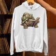 Sulcata Tortoise Reading A Book Unisex Hoodie Sulcata Tortoise Reading A Book Unisex Hoodie