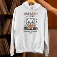Unearth a Story Cute Kitten Summer Reading 2026 Cat Book Unisex Hoodie