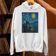Van Gogh Starry Night Fantasy Reader Dragon Reading Book Unisex Hoodie Van Gogh Starry Night Fantasy Reader Dragon Reading Book Unisex Hoodie