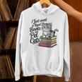 Vintage I Just Want To Read Books And Pet Cats Cat Raglan Baseball Tee Unisex Hoodie