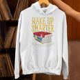 Wake Up Smarter Librarian Book Stack Premium Tri-Blend Unisex Hoodie