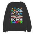 100th Day Of School Astronaut Books Space 100 Days Smarter Unisex Sweatshirt