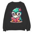 Adorable Book Lover Humming Bird With Reading Glasses Cute Unisex Sweatshirt