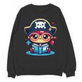 Adorable Book Lover Pirate With Reading Glasses Cute Unisex Sweatshirt