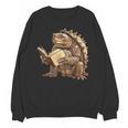 Alligator Snapping Turtle Reading A Book Unisex Sweatshirt