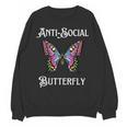Antisocial Butterfly Aesthetic Introvert For Women Men Unisex Sweatshirt