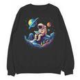 Astronaut Reading Book In Space Books Lover Bookworm Unisex Sweatshirt