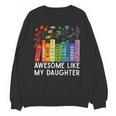 Awesome Like My Daughter Books Floral Proud Mom Women Unisex Sweatshirt