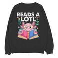 Axolotl Books Readsalotl Reading Bookworm Boys Girls Unisex Sweatshirt