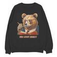 Bear Reading Book Glasses Library Zoo Teacher School Animal Unisex Sweatshirt