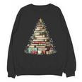 Book Christmas Tree Books Lovers Xmas Teacher Men Women Kids Unisex Sweatshirt