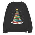 Book Christmas Tree Xmas Lights Book Lover Teacher Librarian Unisex Sweatshirt Book Christmas Tree Xmas Lights Book Lover Teacher Librarian Unisex Sweatshirt