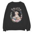 Book And Dog Lover Reading Humor Librarian Unisex Sweatshirt