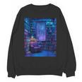 Book Library Bookshelf Armchair Window Pattern Print Unisex Sweatshirt