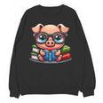 Book Lover Reading Pig Unisex Sweatshirt