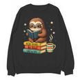 Book Lover Sloth Reading Bookish Library Read Books Be Kind Unisex Sweatshirt