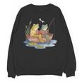 Book Shirt Frog Toad Fishing Vintage Book Frog Unisex Sweatshirt