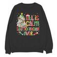 Book Tree All Is Calm Said No Teacher Ever Christmas Unisex Sweatshirt
