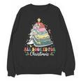 All Booked For Christmas Book Tree Lights Christmas Library Unisex Sweatshirt All Booked For Christmas Book Tree Lights Christmas Library Unisex Sweatshirt