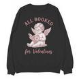 All Booked For Valentines Cute Cherub Vintage Book Lover Unisex Sweatshirt