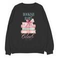 Bookish Babes Club Cute Pink Book Stack With Bow Unisex Sweatshirt
