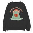 Bookmarks Are For Quitters Frog Reading Book Graphic Unisex Sweatshirt