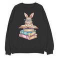 Books Bookworm Reader Book Cute Reading Bunny With Glasses Unisex Sweatshirt Books Bookworm Reader Book Cute Reading Bunny With Glasses Unisex Sweatshirt