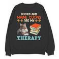 BOOKS AND MAINE COONS ARE MY THERAPY Main Coon Unisex Sweatshirt