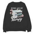 Books Are My Therapy Summer Reading Book Lovers Unisex Sweatshirt