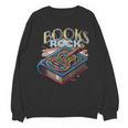 Books Rock Rock'n Roll Science Of Reading Teachers Guitar Unisex Sweatshirt