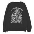 I Like My Books Spicy And My Coffee ICY Skeleton Meme Unisex Sweatshirt