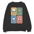 Books Yarn Coffee Repeat Crocheting Unisex Sweatshirt