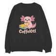 Caffelotl Cute Axolotl Pun Coffee Book Lover Kawaii Humor Unisex Sweatshirt Caffelotl Cute Axolotl Pun Coffee Book Lover Kawaii Humor Unisex Sweatshirt