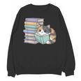 Cat On Books Pets Cats Reading Book Nerd Read Reader Bookcat Unisex Sweatshirt Cat On Books Pets Cats Reading Book Nerd Read Reader Bookcat Unisex Sweatshirt