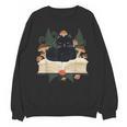 Cat On Open Book Mushrooms Ferns Dark Academia Unisex Sweatshirt Cat On Open Book Mushrooms Ferns Dark Academia Unisex Sweatshirt