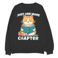 Cat Reading Books Bookworm Read One More Chapter Unisex Sweatshirt Cat Reading Books Bookworm Read One More Chapter Unisex Sweatshirt