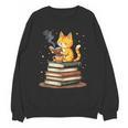 Cat Reading Books Unisex Sweatshirt