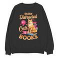 Cat Shirts For Women Book Lover Shirt Cats And Books Unisex Sweatshirt