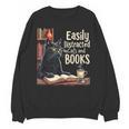 Cats And Books Book & Cat Lover Easily Distracted By Unisex Sweatshirt