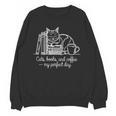 Cats Books And Coffee – My Perfect Day Cat Lover Unisex Sweatshirt