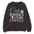 Cats Books And Coffee Unisex Sweatshirt