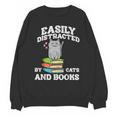Cats And Books Read Reading Librarian Book Across America Unisex Sweatshirt