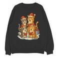 Cats Reading Books Christmas Tree Unisex Sweatshirt