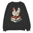 Chicken Books Back To School First Day Of School Boys Girls Unisex Sweatshirt Chicken Books Back To School First Day Of School Boys Girls Unisex Sweatshirt
