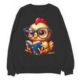 Chicken Reading a Book Farm Animal Chick Unisex Sweatshirt Chicken Reading a Book Farm Animal Chick Unisex Sweatshirt