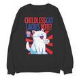 Childless Cat Ladies Vote Kamala Harris Cute Comic Book Cat Unisex Sweatshirt