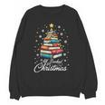 Christmas Book Tree Shirt Book Lover Librarian All Booked For Christmas Women's Christmas Book Lover Librarian Unisex Sweatshirt