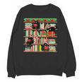 Christmas Cat Santa Bookshelves Book Lover Reader Unisex Sweatshirt