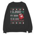 I Closed My Book To Be Here Ugly Christmas Sweater Unisex Sweatshirt